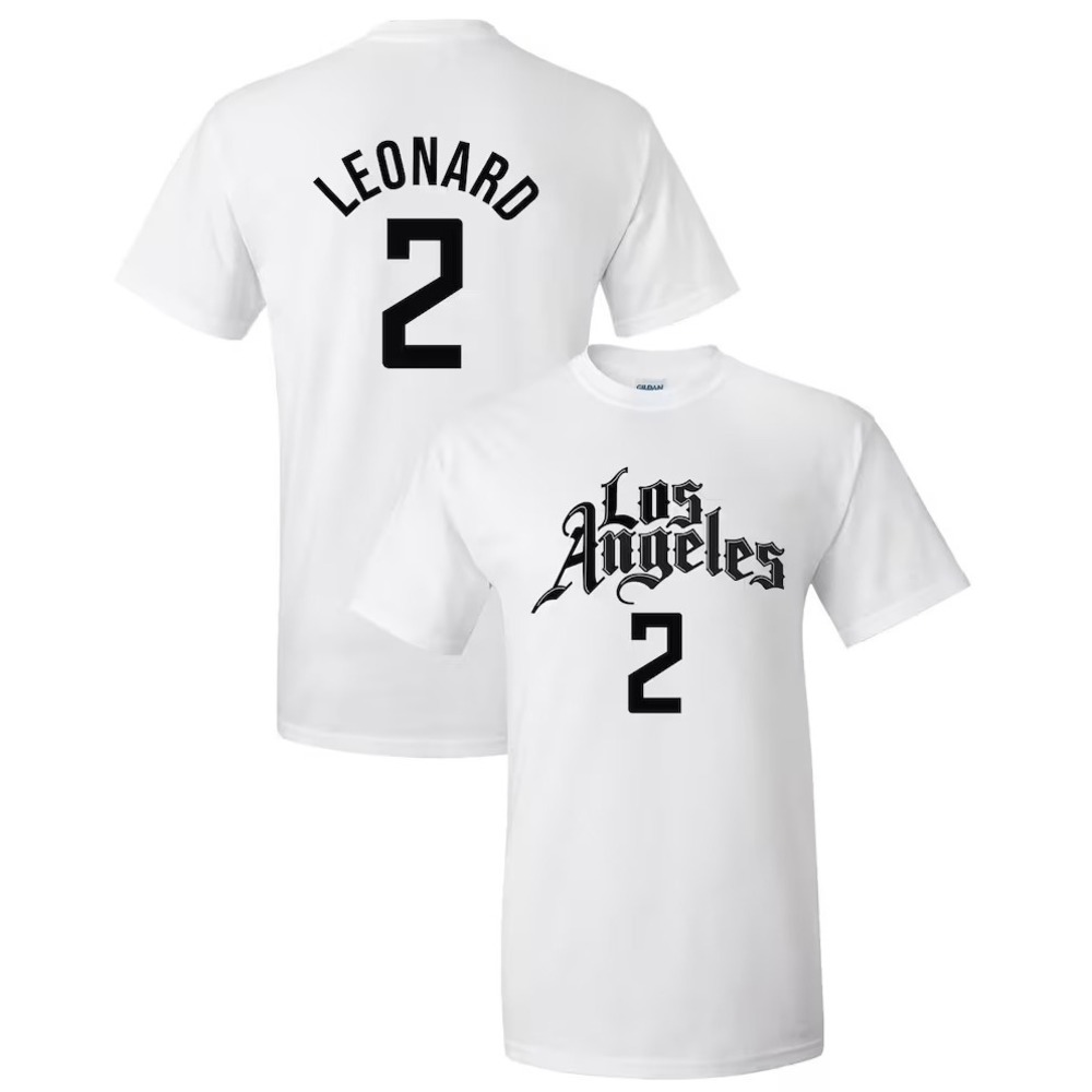 Los Angeles Clippers City Kawhi Leonard Short Sleeve T-Shirt, 2 Sided Unisex Tee